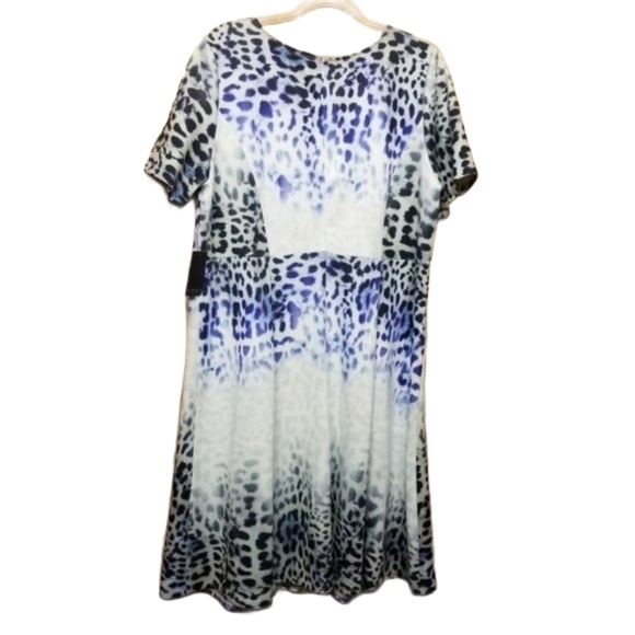 Eloquii | Fit & Flare Cheetah Print Midi Length Dress (Size 22) - Picture 9 of 9